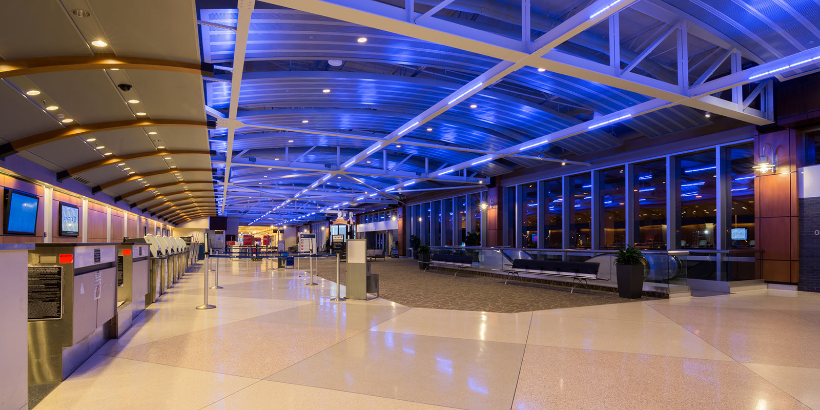 piedmont triad international airport ceiling redesign